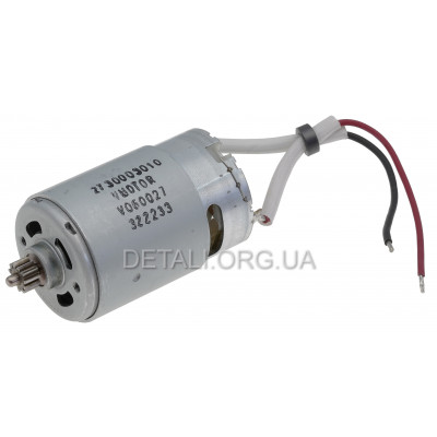 Двигун (мотор) шуруповерта 10.8V Metabo PowerMaxx оригінал 317003940 (d38 Lвала 76 шестерня 11зуб d9)