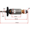 Якір (ротор)  болгарка Sparky M 1400CES PLUS 35 оригінал 157320(171*35 посадка 8мм)