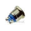 Кнопка антивандальная d22mm резьба 19mm h28mm 2 контакта под винт