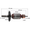 Якорь перфоратор Bosch GBH 7DE (211*46,5 8-з /прямо) (1614010213) GUA