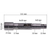 Вал дрели d17*15*12 L111 1022 внутр. конус