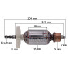 Якір дрилі Ferm 810 W( 154*38 4-з /ліво)