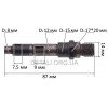 Вал болгарки d15*12*8/L87