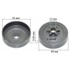 Чашка сцепления VJ Parts бензопилы SТ MS-170/MS-180 звезда 6 лучей D13*65*69*18 аналог 112364