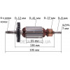Якорь полировочной машины Makita 9227C аналог 516308-7