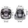 Корпус редуктора (голова) + фланец болгарки Makita GA 5030 аналог 318335-8+318336-6