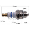 Свічка запалювання BOSCH WS7F L55mm різьблення M14*1.25