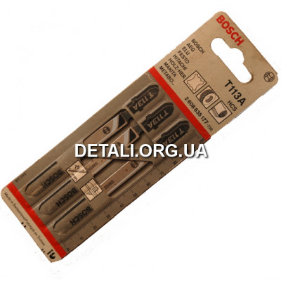 Пилка Bosch T113A 3шт для резины, картона 2608635177