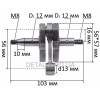 Коленвал мотокосы + герметик Winzor триммера ST FS 120 аналог 41340300403