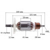Якорь перфоратор Hitachi DH40MR (165*41 6-з прямо) PRO