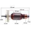 Якір ланцюгової електропили Sparky TV 2254 у зборі (178*47 різьблення М6R) оригінал 186614