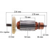 Якорь металлореза Topex 2000 W (214*54 8-з право)