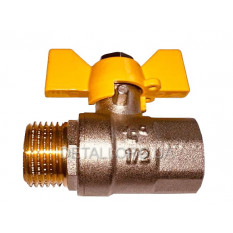 Кран кульовий газовий 1/2" ПМ