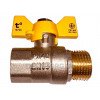 Кран шаровый газовый 1/2" ПМ