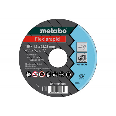 Відрізний диск Metabo Flexiarapid 115x1,2x22,23 оригінал 616231000