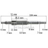 Промвал перфоратора Einhell 726/ Sturm RH2585 6*7*8 L104мм 