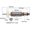 Якорь болгарки УШМ Bosch GWS 14-125S/GWX 14-125S (185*33 резьба М7R) оригинал 1607000EJ4