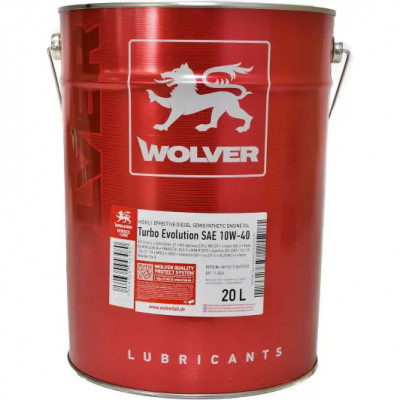 Мастило Wolver Turbo Evolution 10W-40/API CI-4/SL кан 20л