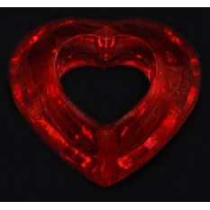 Бусина сердце грани красное H28мм. W28мм. Уп.примерно 174шт.
