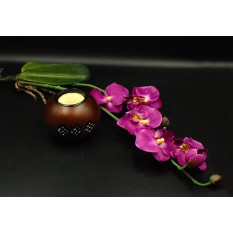 Искусственные цветы «Орхидея с корнем» сиреневая