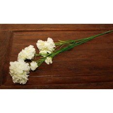 Искусственные цветы гвоздики белые большие
