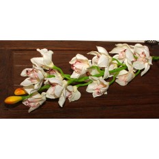 Искусственные цветы лилия бело - розовая