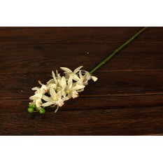 Искусственные цветы орхидея белая мелкие цветки на ветке 