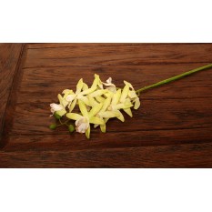 Искусственные цветы орхидея желтая мелкие цветки на ветке 