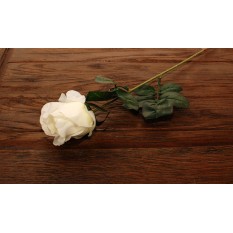 Искусственные цветы роза белая на ветке