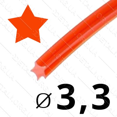 Жилка косильна для тріммера d 3,3 мм зірка 1 м (на метраж) арт. les465
