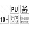 Шланг пневматичний спіраль поліуретан YATO бистроз'ем d 5.5 / 8 мм d12 Bar L 10 м
