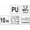 Шланг пневматичний спіраль поліуретан YATO бистроз'ем d 6.5 / 10 мм d12 Bar L 10 м