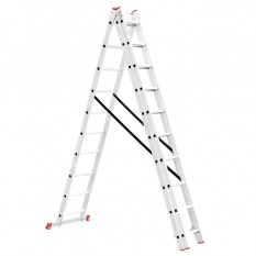 Лестница алюминиевая 3-х секционная универсальная раскладная 3*10ступ. 6.77м