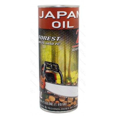 Масло для 2-х тактних двигунів ж/б Japan Oil FOREST 2T 1л кругла / мінеральне