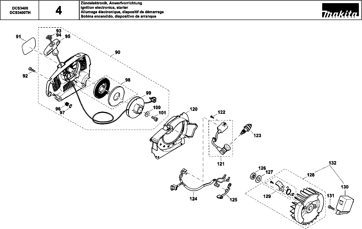 Схема бензопилы макита ea3202s