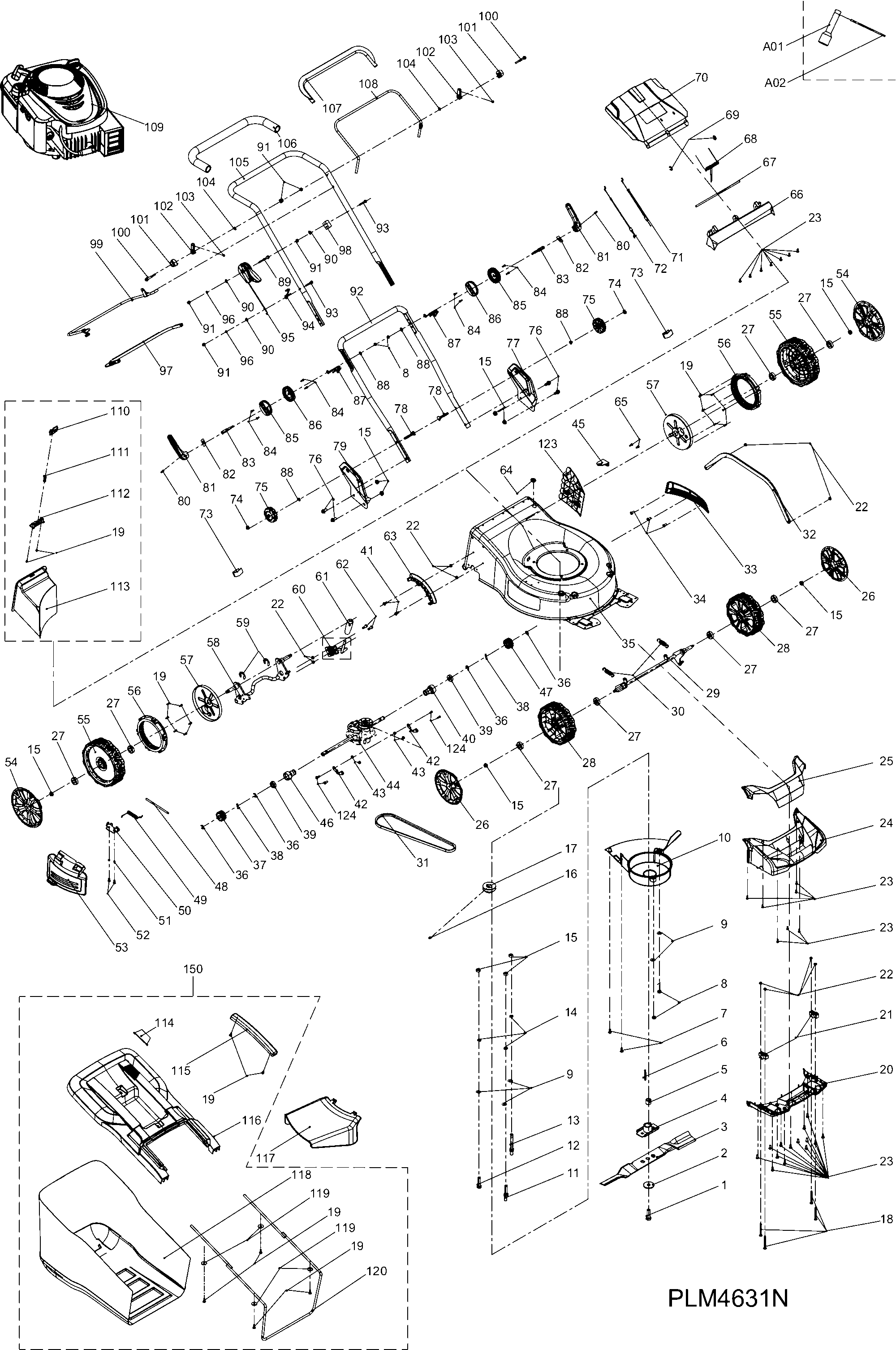 Макита plm4618 схема запчастей